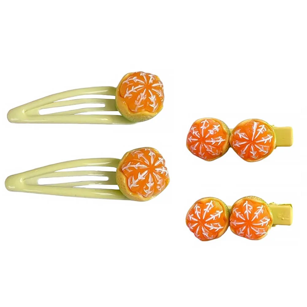 Mandarin 4 Pcs Hair Сlips Set — view 1 Mandarin 4 Pcs Hair Сlips Set — view 1