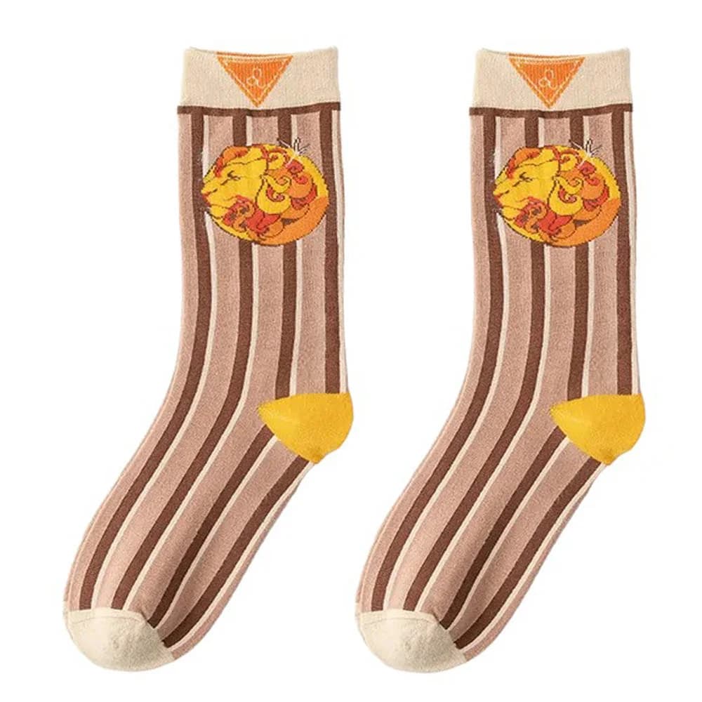 Lion Striped Socks — view 1 Lion Striped Socks — view 1