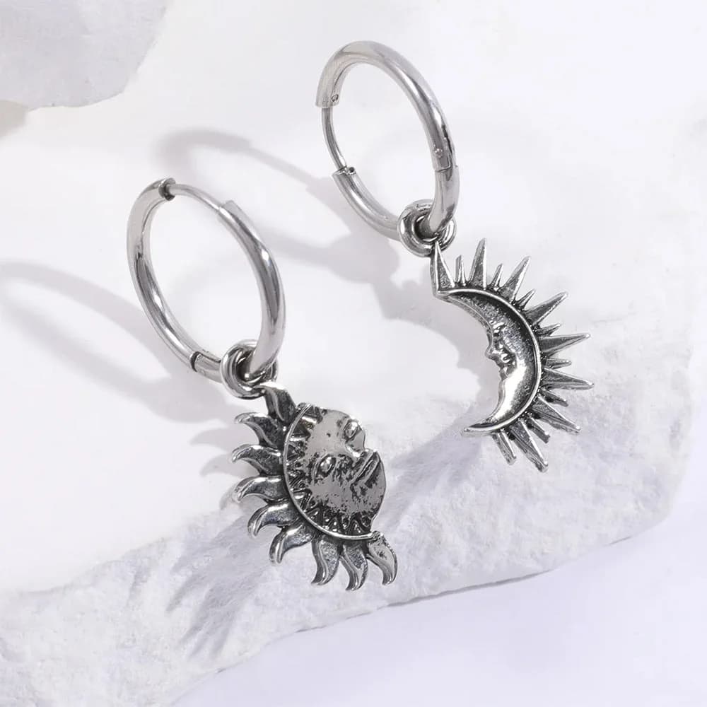 Sun & Moon Earrings — view 2 Sun & Moon Earrings — view 2