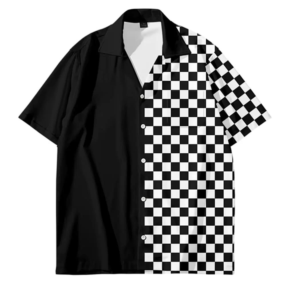 Oversized Checkered Button-Up Shirt — view 1 Oversized Checkered Button-Up Shirt — view 1