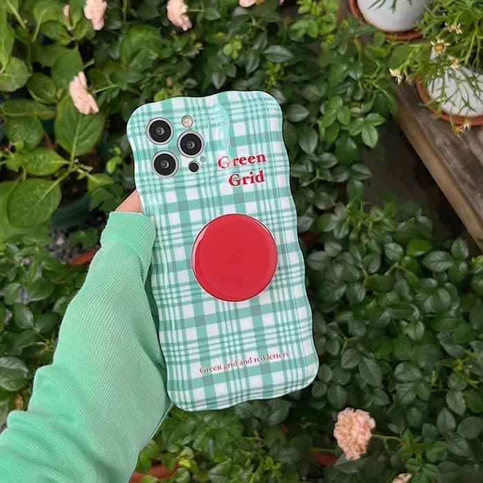 Green Grid iPhone Case — view 2 Green Grid iPhone Case — view 2