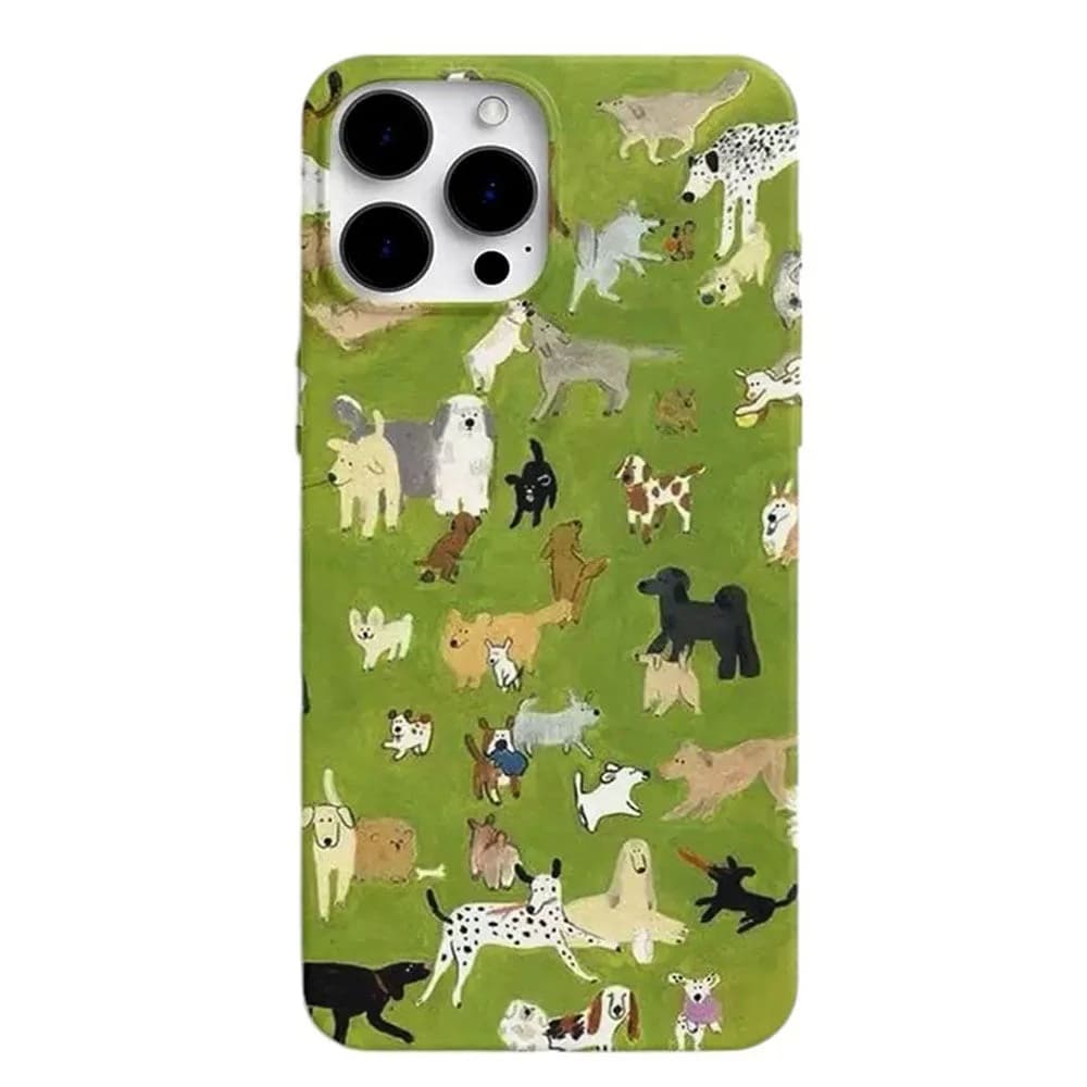Cute Dogs Pattern iPhone Case — view 1 Cute Dogs Pattern iPhone Case — view 1