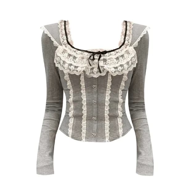 French Top With Ruffles — view 1 French Top With Ruffles — view 1