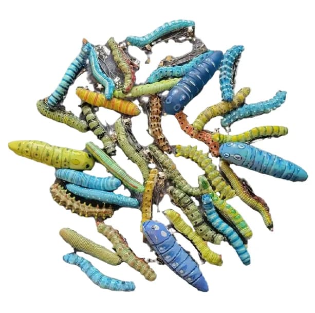 6pcs Worm Hair Clips — view 1 6pcs Worm Hair Clips — view 1