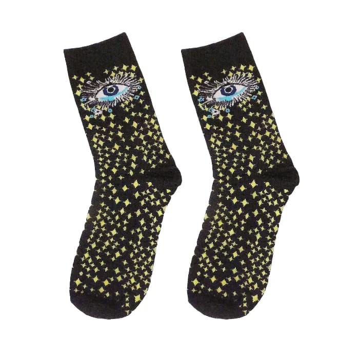 Cosmic Protection Evil Eye Socks — view 1 Cosmic Protection Evil Eye Socks — view 1