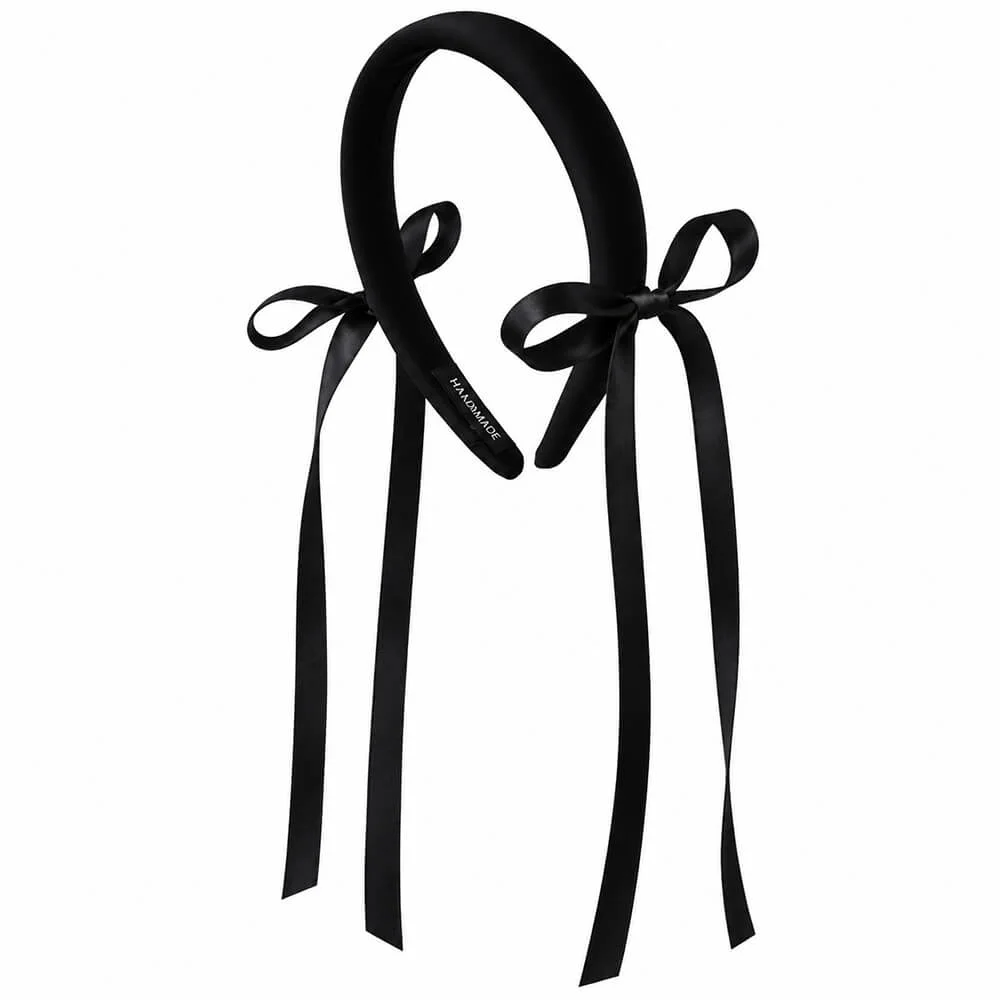 Coquette Girl Ribbon Bow Headband — view 2 Coquette Girl Ribbon Bow Headband — view 2