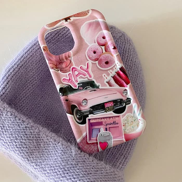 Pink Aesthetic iPhone Case — view 2 Pink Aesthetic iPhone Case — view 2