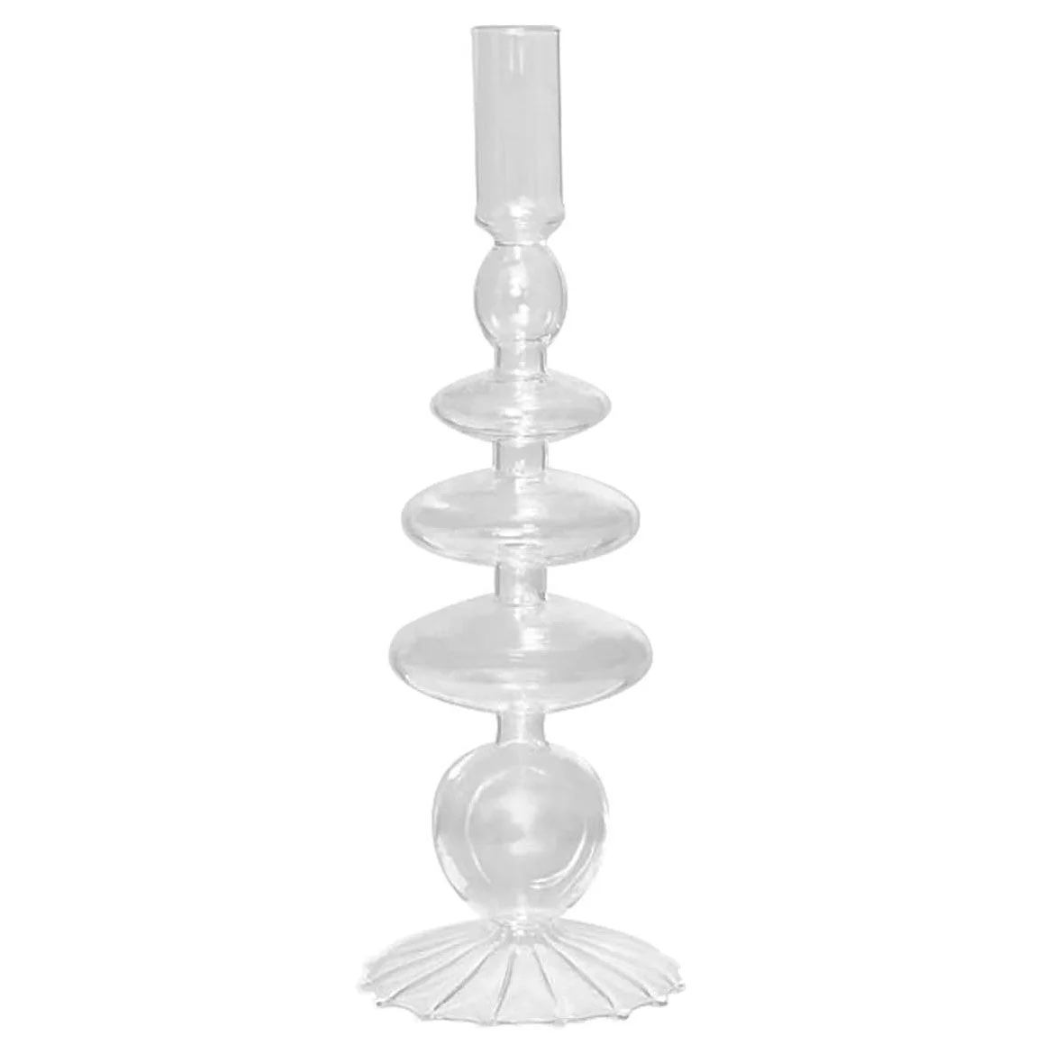 Seashell Nordic Glass Candle Holder — view 2 Seashell Nordic Glass Candle Holder — view 2