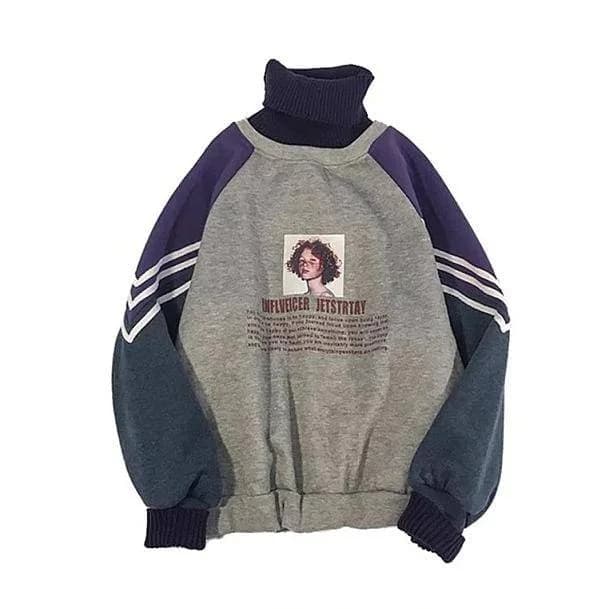 Retro High Neck Sweatshirt — view 1 Retro High Neck Sweatshirt — view 1