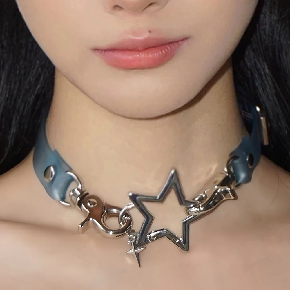 Less Conversation Star Choker Necklace — view 2 Less Conversation Star Choker Necklace — view 2