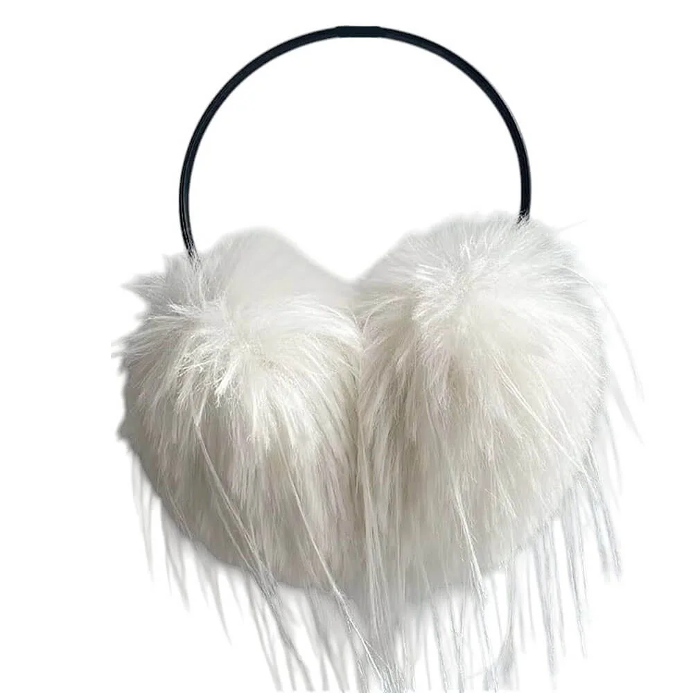 Soft Girl Aesthetic Faux Fur Earmuffs — view 2 Soft Girl Aesthetic Faux Fur Earmuffs — view 2