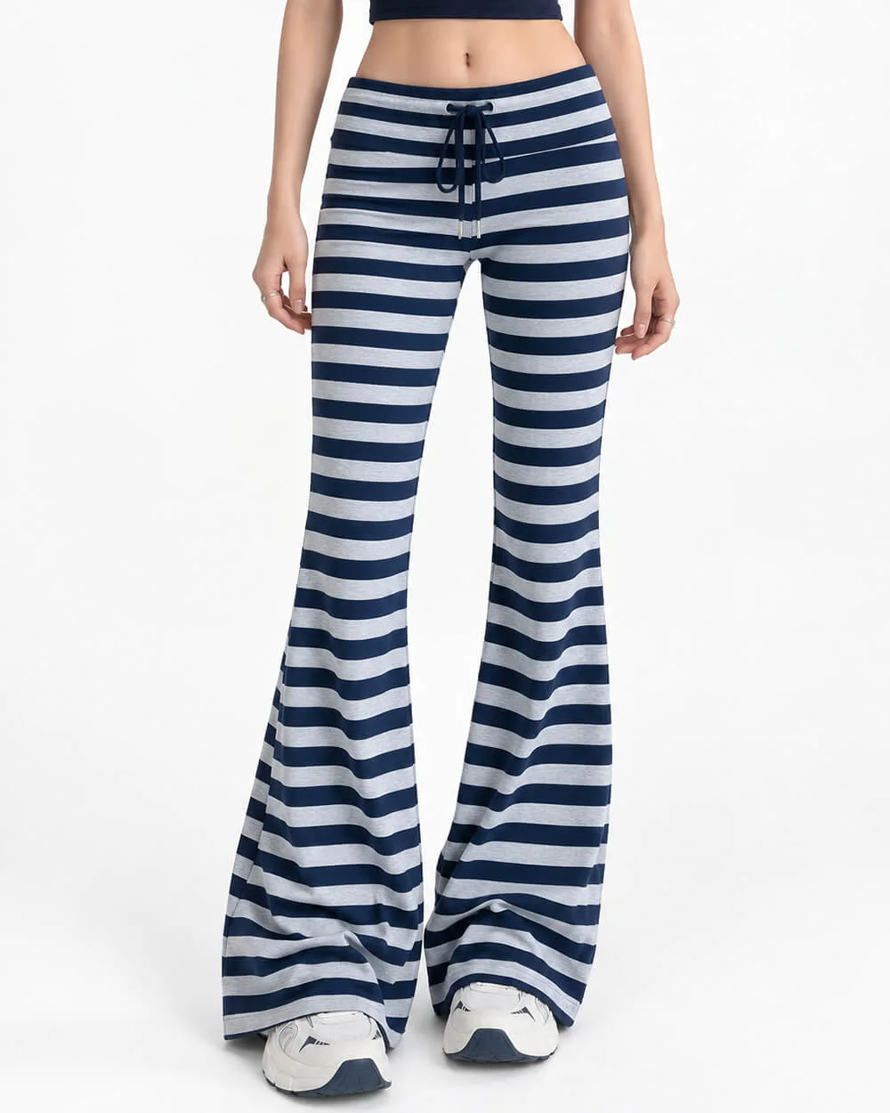 2000s Aesthetic Striped Flare Pants — view 3 2000s Aesthetic Striped Flare Pants — view 3