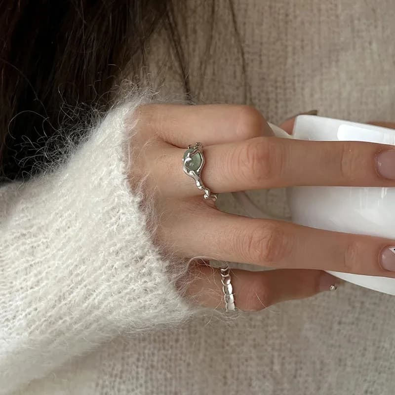 Gemstone Liquid Ring — view 1 Gemstone Liquid Ring — view 1