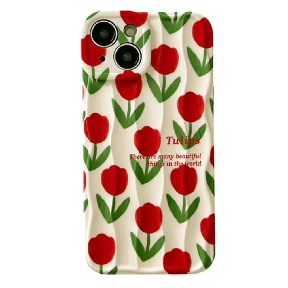 Red Tulips iPhone Case — view 1 Red Tulips iPhone Case — view 1