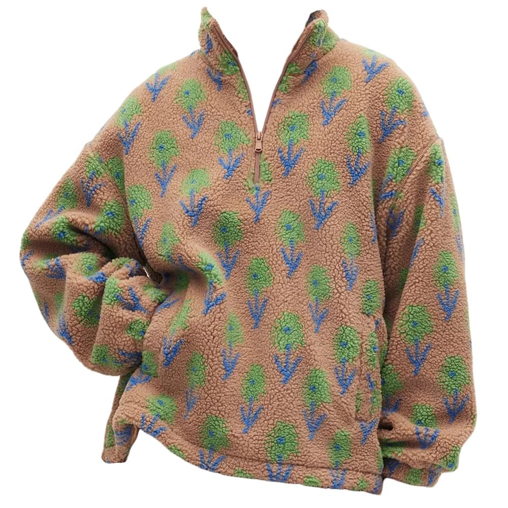 Secret Garden Zip-Up Fleece Sweatshirt — view 2 Secret Garden Zip-Up Fleece Sweatshirt — view 2