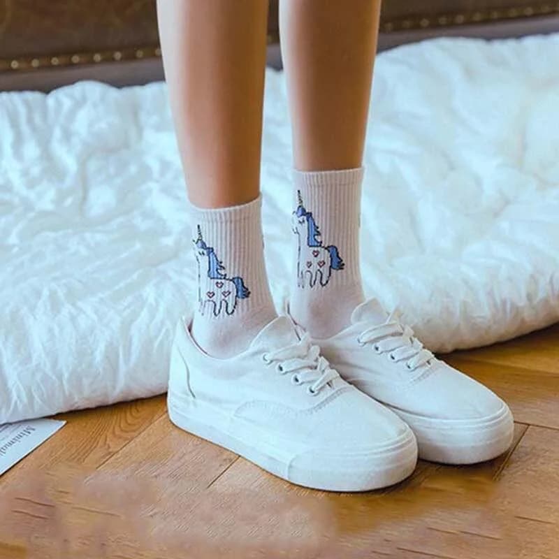 Kawaii Unicorn Socks — view 2 Kawaii Unicorn Socks — view 2
