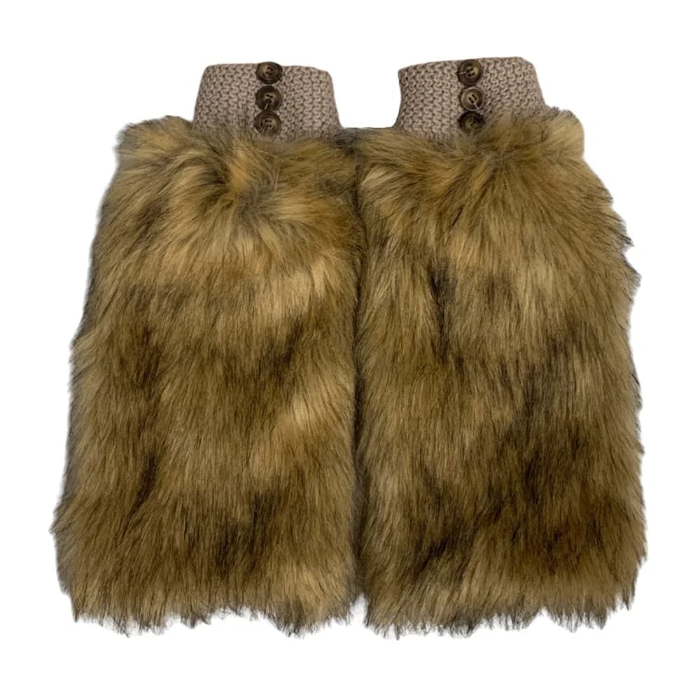 2000s Aesthetic Faux Fur Leg Warmers — view 2 2000s Aesthetic Faux Fur Leg Warmers — view 2