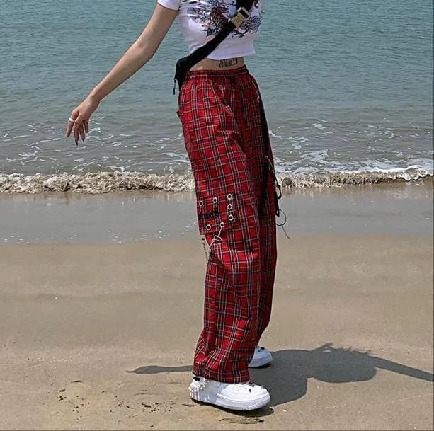 Red Pants With Chains — view 3 Red Pants With Chains — view 3