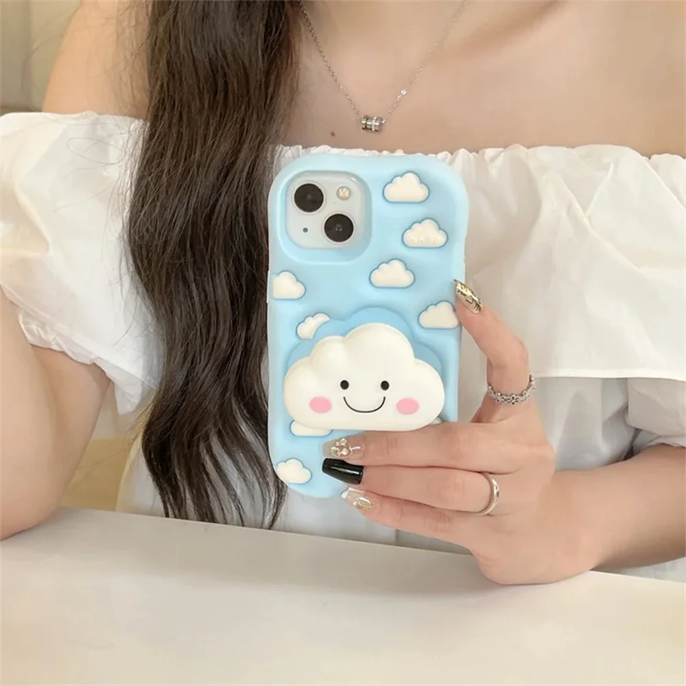 Puffy Clouds iPhone Case — view 2 Puffy Clouds iPhone Case — view 2