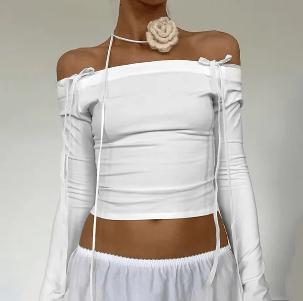 Balletcore Off Shoulder Top — view 2 Balletcore Off Shoulder Top — view 2