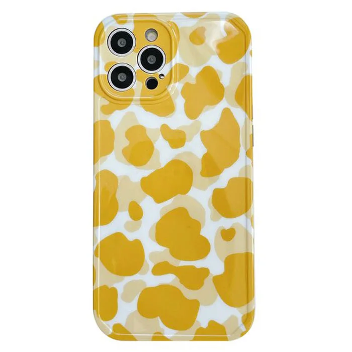 Yellow Cow Pattern iPhone Case — view 1 Yellow Cow Pattern iPhone Case — view 1