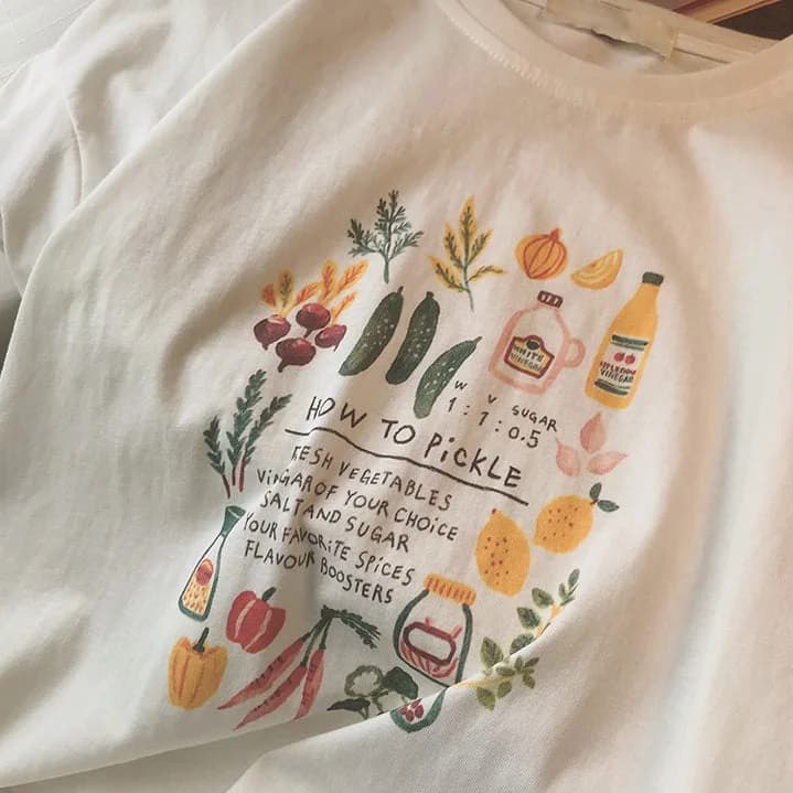 How To Pickle Aesthetic Print Graphic T-Shirt — view 3 How To Pickle Aesthetic Print Graphic T-Shirt — view 3