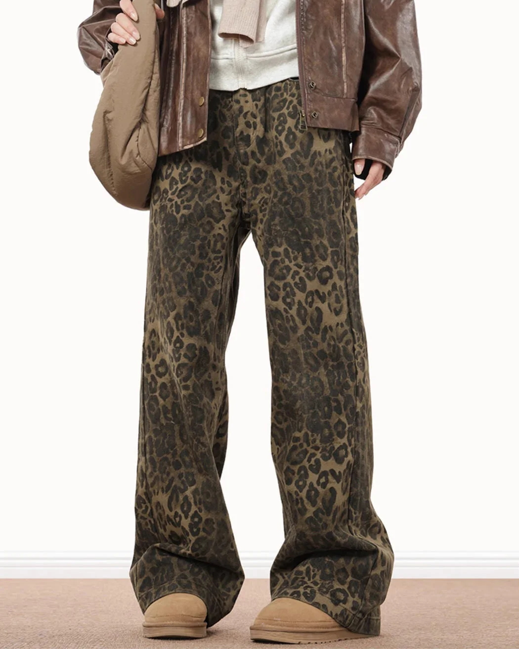 Ferocious Fancy Leopard Print Jeans — view 2 Ferocious Fancy Leopard Print Jeans — view 2
