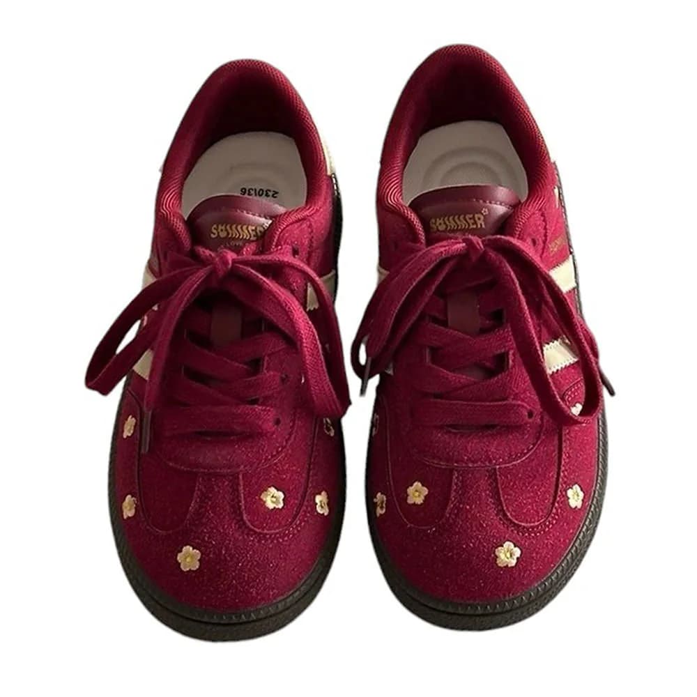 Cozy Season Floral Sneakers — view 2 Cozy Season Floral Sneakers — view 2