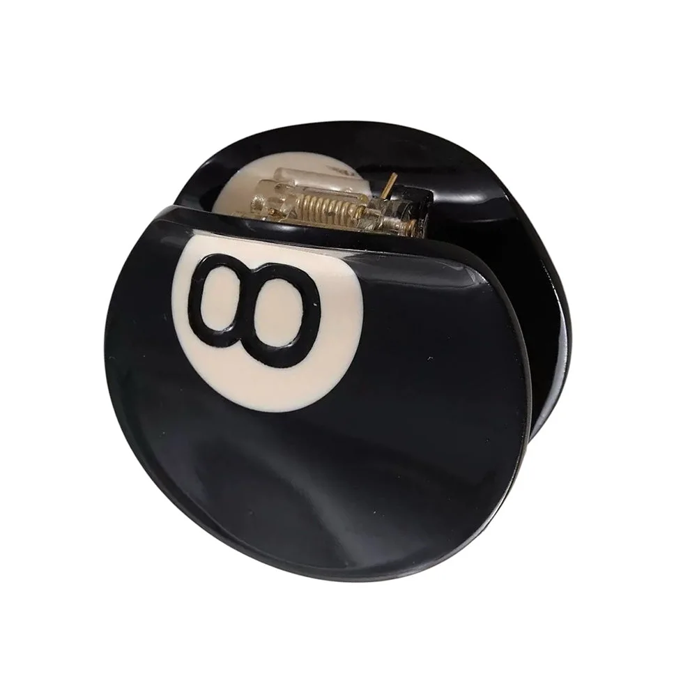 Billiard 8 Ball Hair Clip — view 1 Billiard 8 Ball Hair Clip — view 1
