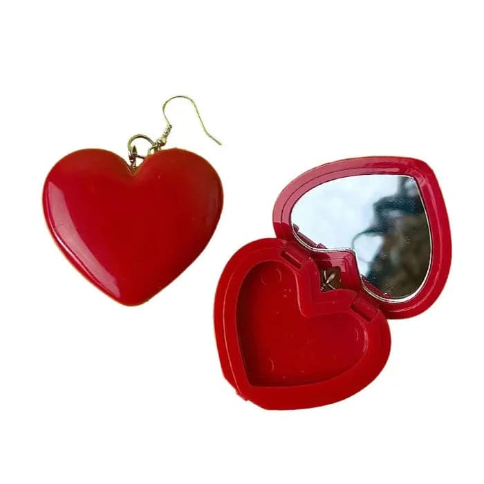 Makeup Mirror Earrings — view 1 Makeup Mirror Earrings — view 1