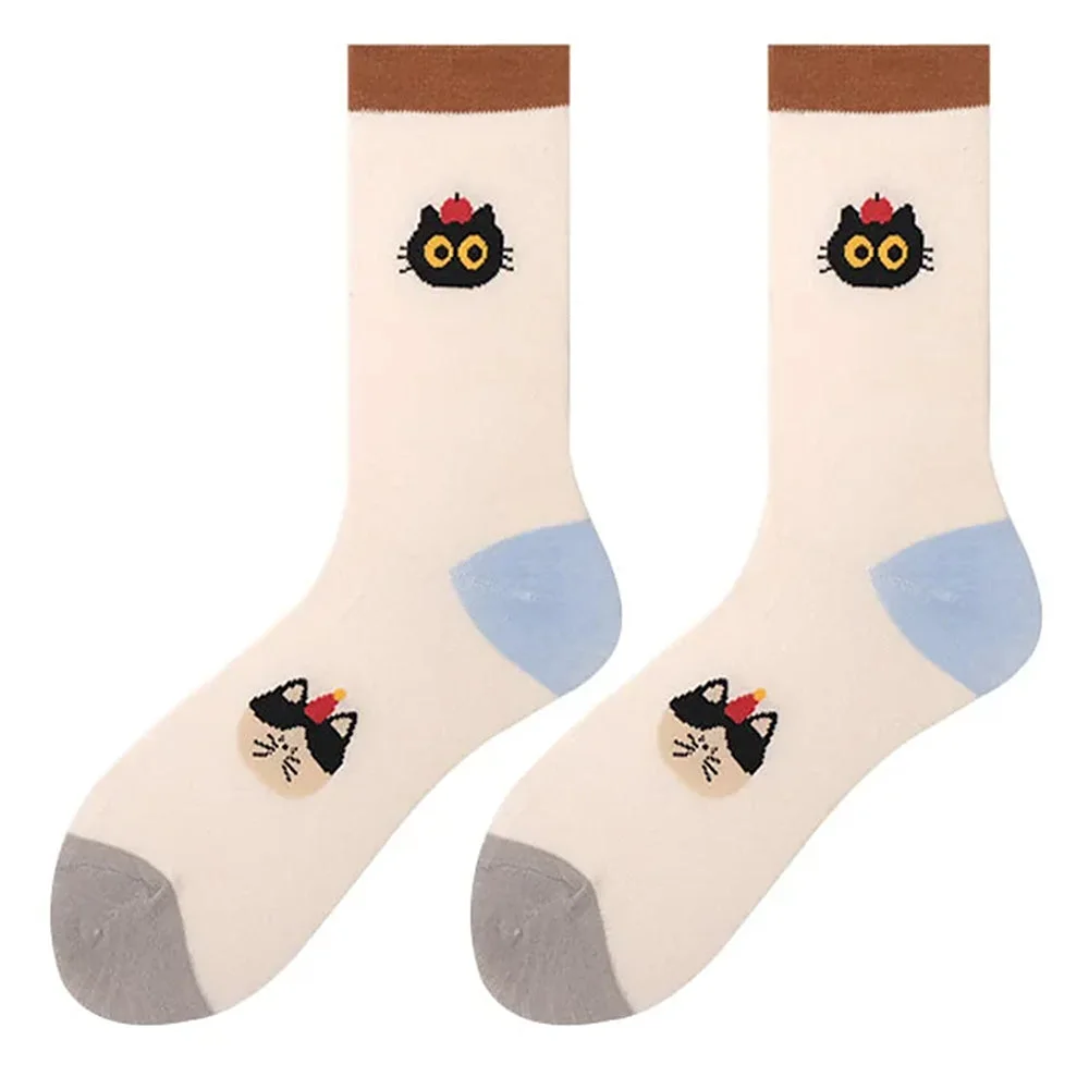 Playful Cat Crew Socks — view 2 Playful Cat Crew Socks — view 2