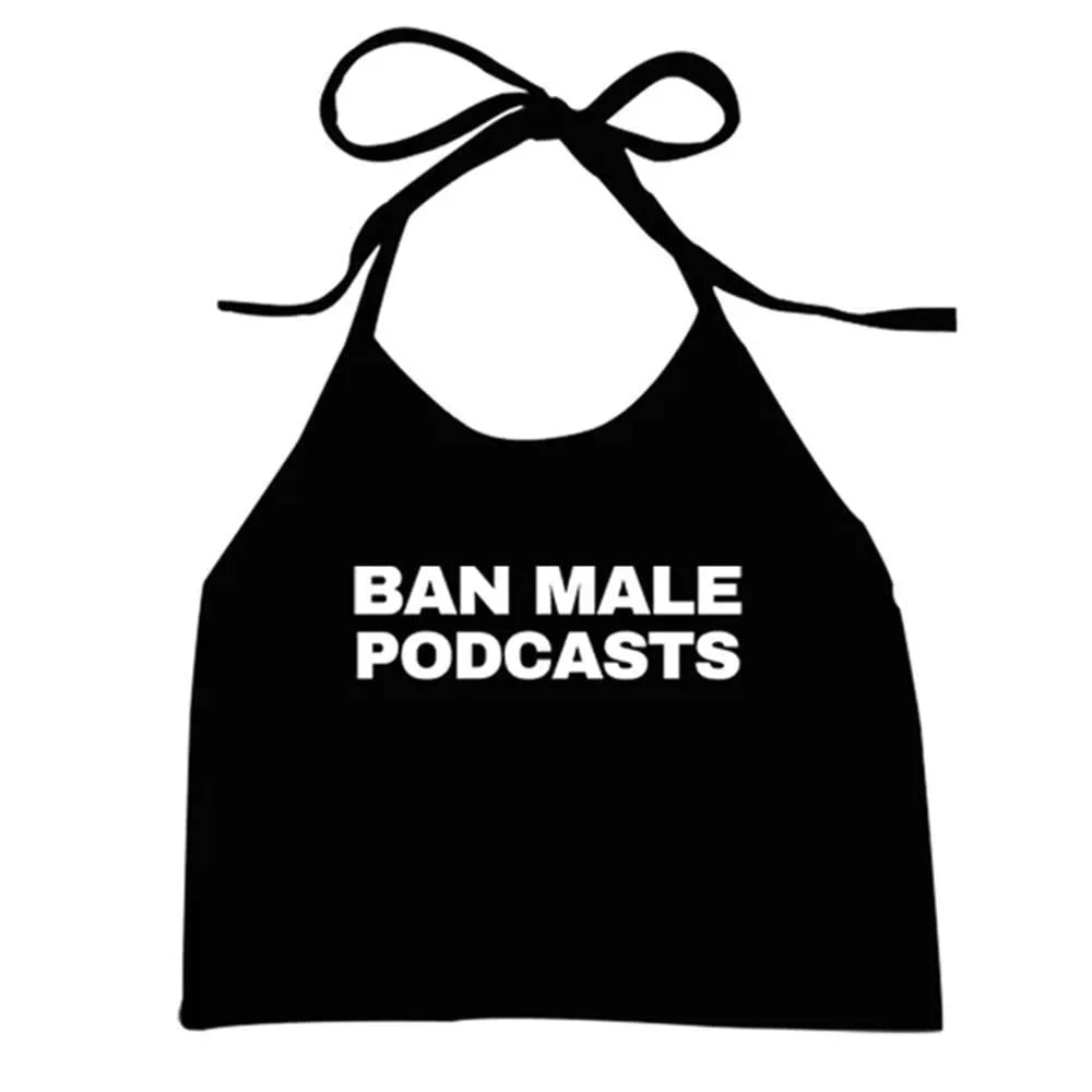 Y2K Style Podcasts Halter Top — view 1 Y2K Style Podcasts Halter Top — view 1