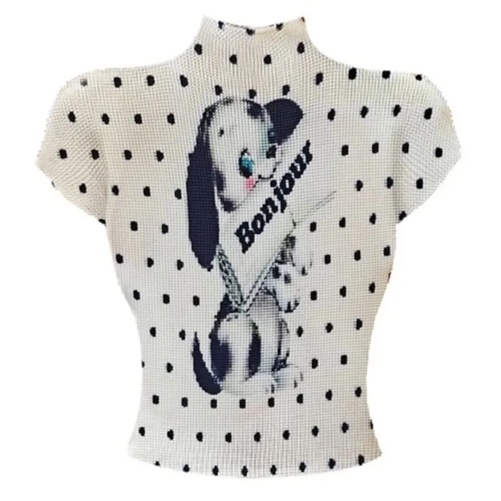 Bonjour Polka Dot Baby Tee — view 1 Bonjour Polka Dot Baby Tee — view 1