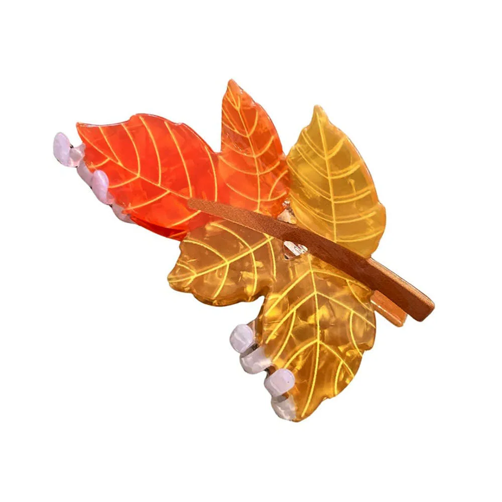 Autumn Leaves Hair Claw — view 1 Autumn Leaves Hair Claw — view 1
