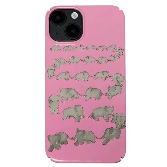 Cute Elephants iPhone Case — view 1 Cute Elephants iPhone Case — view 1