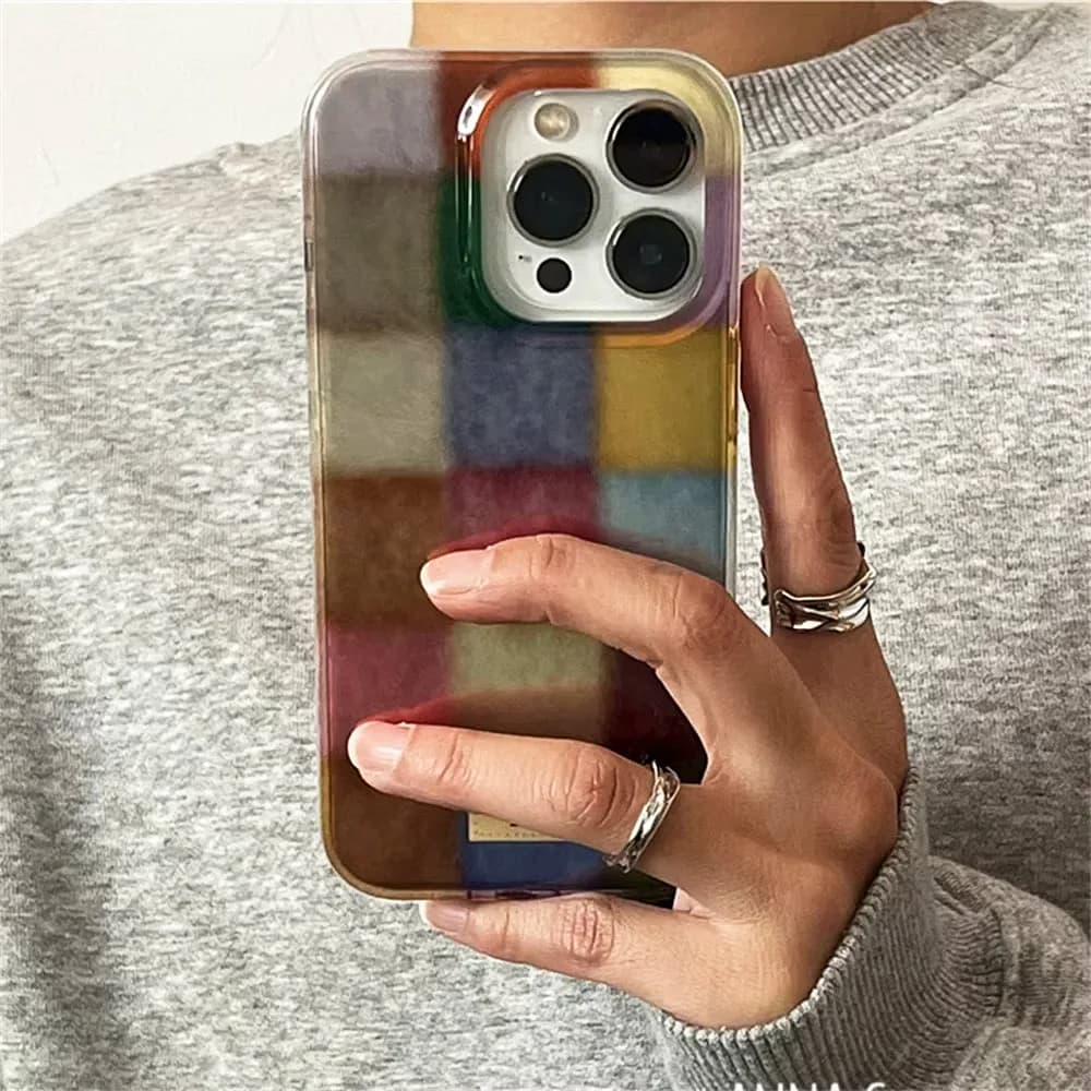 Grandma Aesthetic Plaid iPhone Case — view 2 Grandma Aesthetic Plaid iPhone Case — view 2