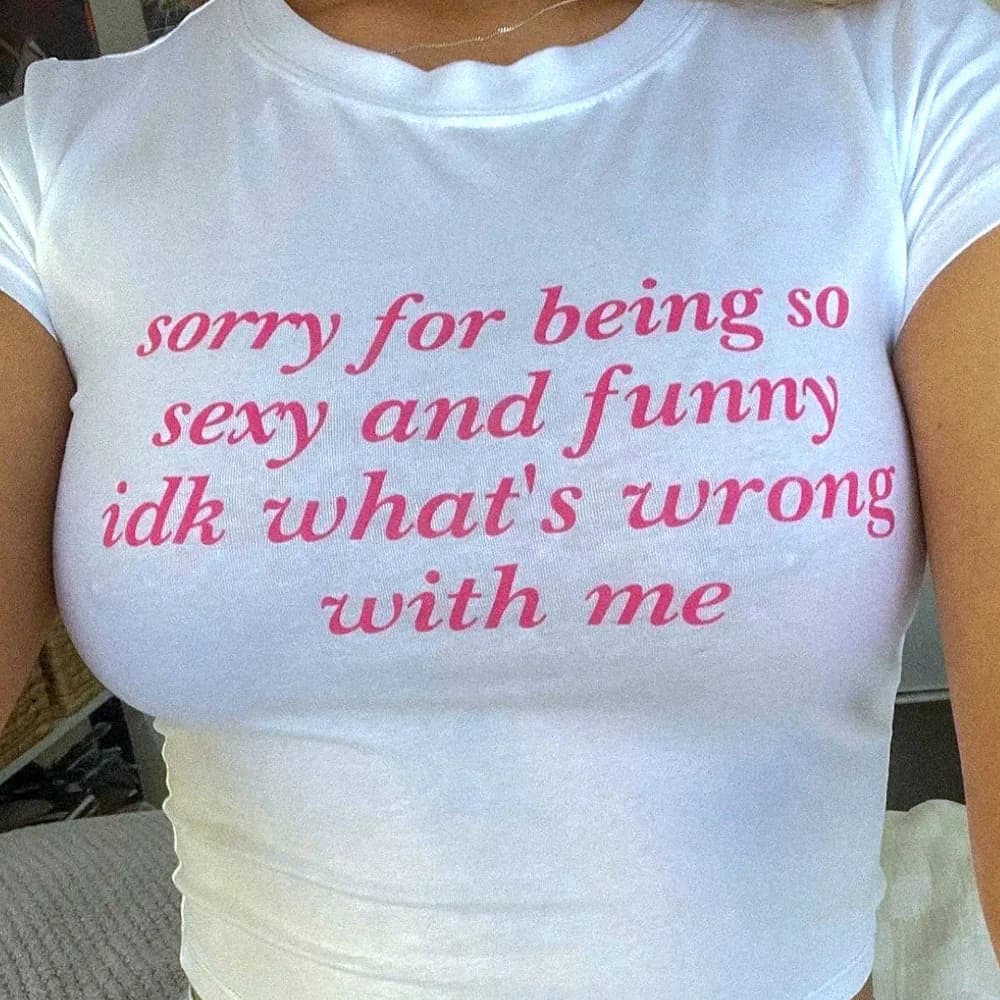 What’s Wrong With Me Baby Tee — view 3 What’s Wrong With Me Baby Tee — view 3