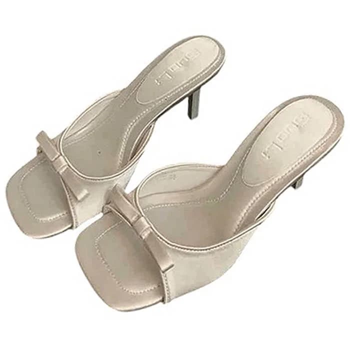 Coquette Bow Heeled Mules — view 2 Coquette Bow Heeled Mules — view 2