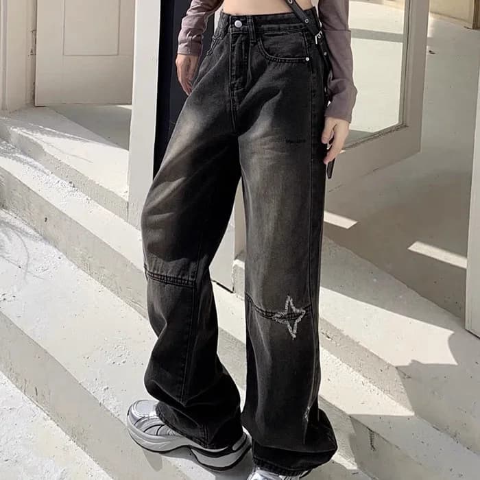 Knee Star Black Jeans — view 2 Knee Star Black Jeans — view 2