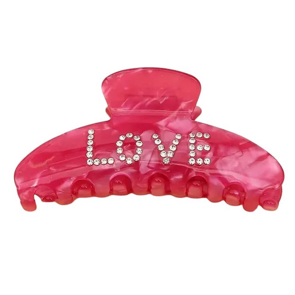 Love Rhinestone Hair Claw — view 1 Love Rhinestone Hair Claw — view 1