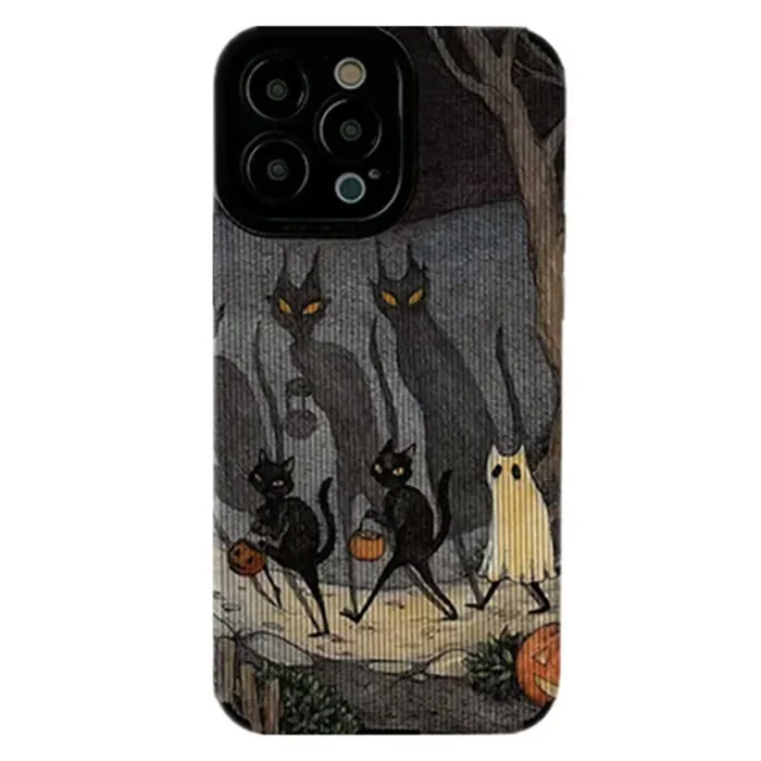 Ghost And Cat IPhone Case — view 1 Ghost And Cat IPhone Case — view 1