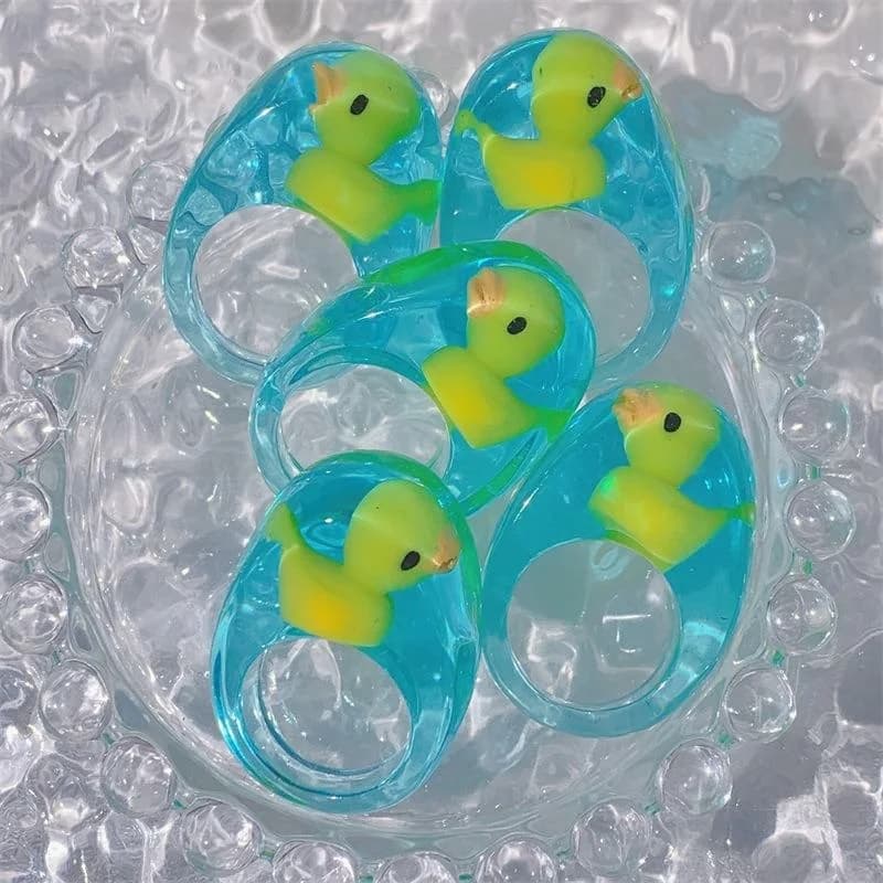Cute Duck Clear Ring — view 2 Cute Duck Clear Ring — view 2