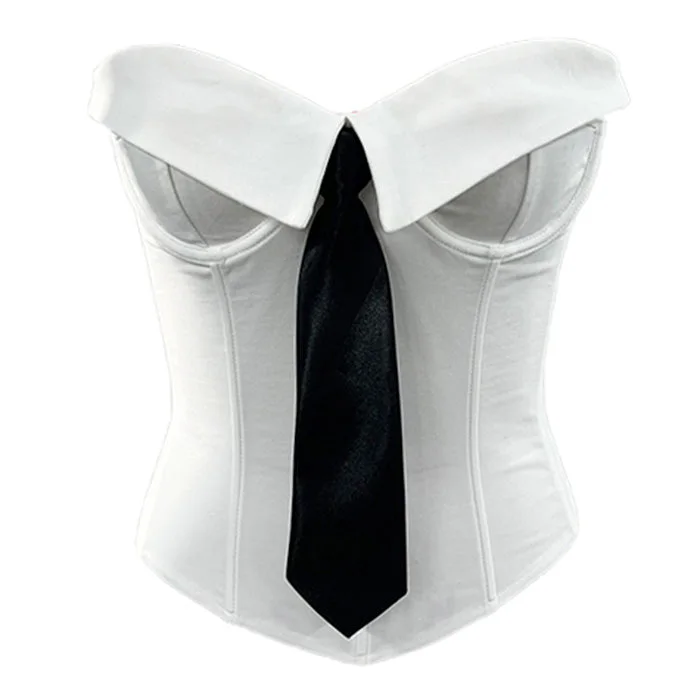 Office Siren Tie Corset Top — view 1 Office Siren Tie Corset Top — view 1
