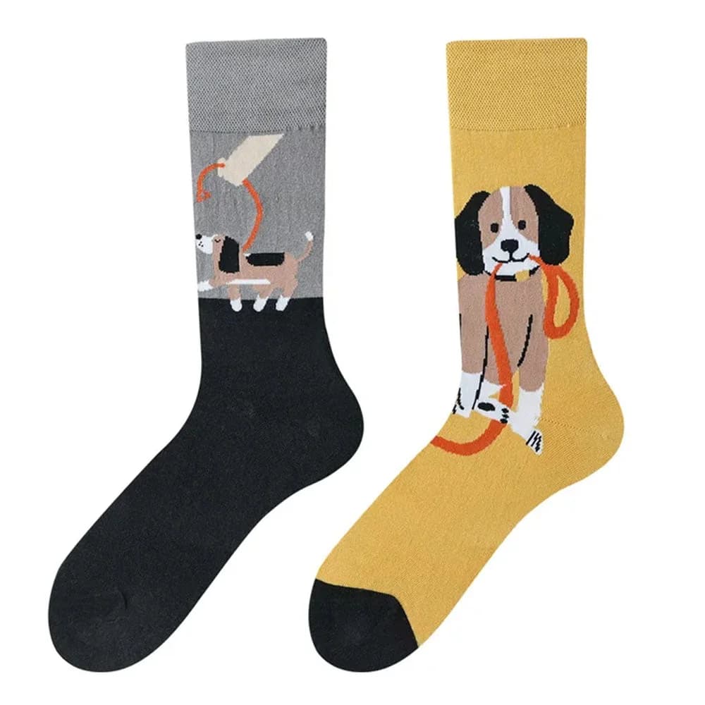 Cute Puppy Mismatched Socks — view 1 Cute Puppy Mismatched Socks — view 1