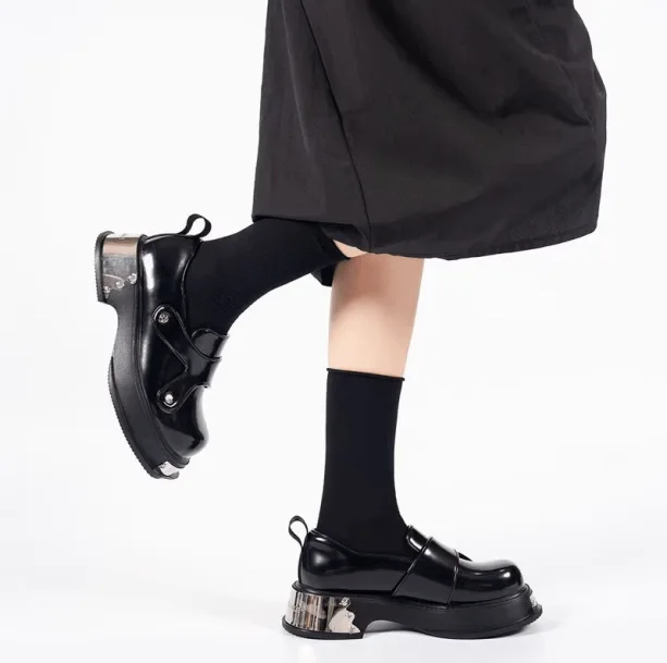 Metal Accents Goth Shoes — view 2 Metal Accents Goth Shoes — view 2