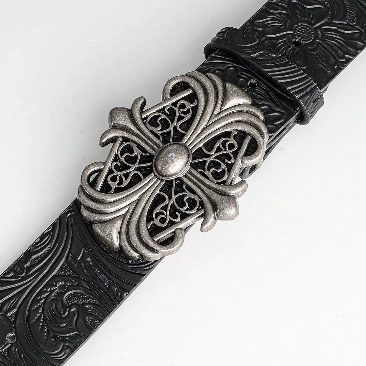 Goth Metal Cross Belt — view 2 Goth Metal Cross Belt — view 2