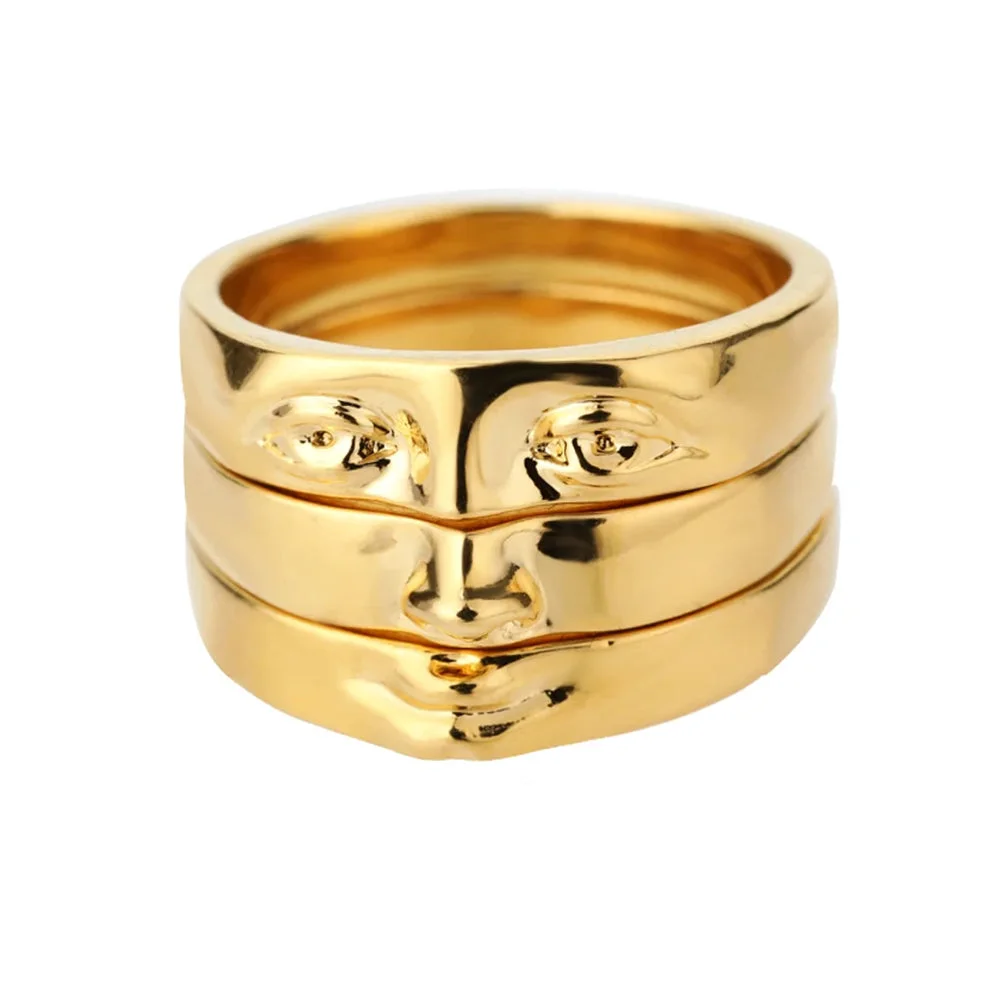 Abstract Face Ring — view 1 Abstract Face Ring — view 1