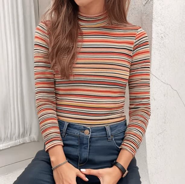 Rainbow Muse High Neck Top — view 2 Rainbow Muse High Neck Top — view 2