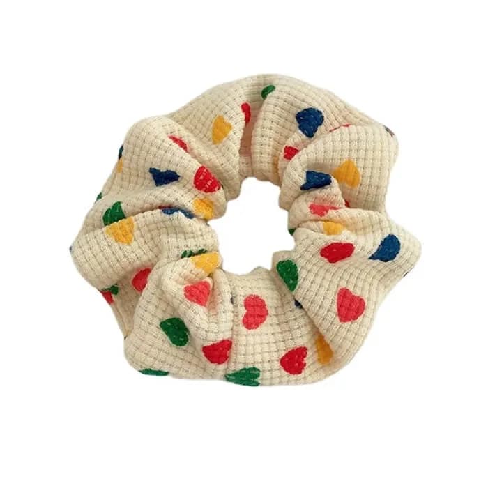 Colorful Hearts Scrunchie — view 1 Colorful Hearts Scrunchie — view 1