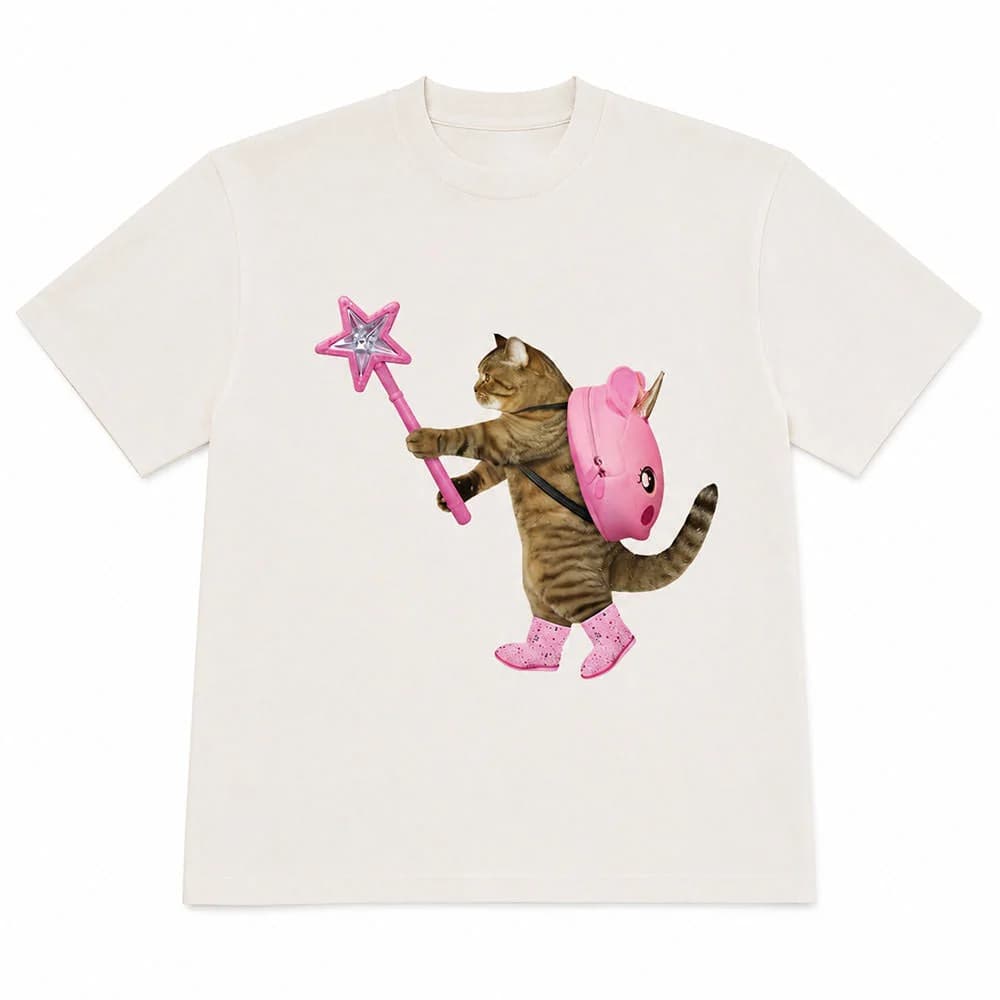 Fairy Cat Graphic T-Shirt — view 2 Fairy Cat Graphic T-Shirt — view 2